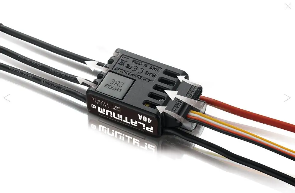 Hobbywing Platinum 40A V4 Brushless Electronic Speed controller ESC for RC Drone Heli FPV Multi-Rotor | Игрушки и хобби