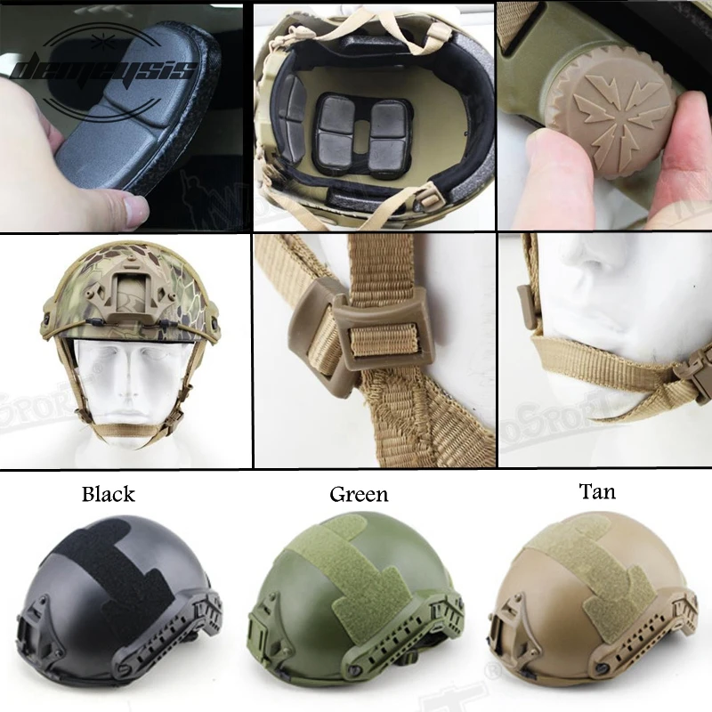

High Quality Protective Army Tactical Helmet Military Airsoft Paintball Helmet for Outdoor Sports Hunting Shooting CS Combat
