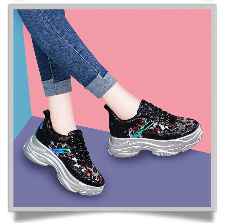 New women's single shoes fall winter fashion microfiber Lace-UP sneakers thick bottom round head comfortable women's shoes