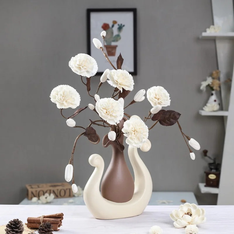 

Nordic creative modern home soft decorations living room study TV wine cabinet simple ornaments popular decorative flower plug