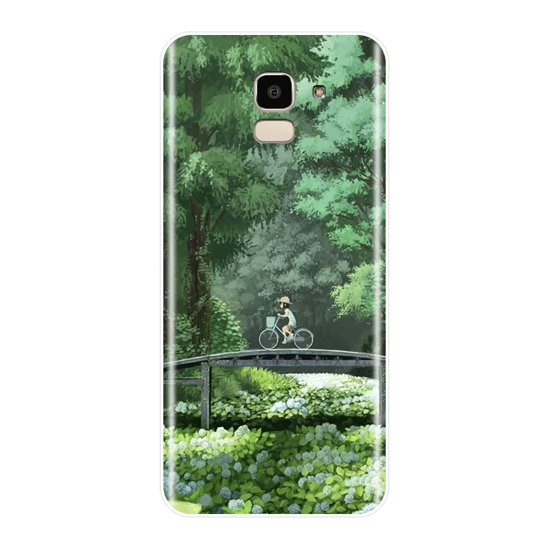 Мягкий силиконовый чехол для телефона Samsung Galaxy J4 J6 J8 Plus с мультяшным рисунком