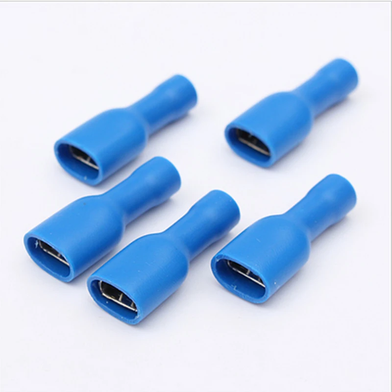 Низкая цена 100 шт. синие соединительные провода соединители изолированные