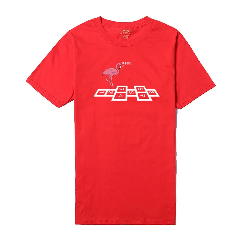 Женские футболки с изображением игры фламинго летние Kawaii топы короткими