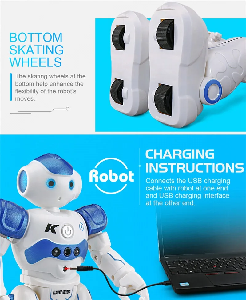 JJR/C JJRC R2 Зарядка USB Пение Танцы Жест Управление RC Робот Игрушка Синяя Розовая Для Детей Подарок Для Детей