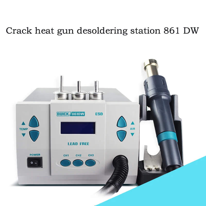 Quick 861dw Бессвинцовая станция для распайки горячего воздуха цифровой дисплей