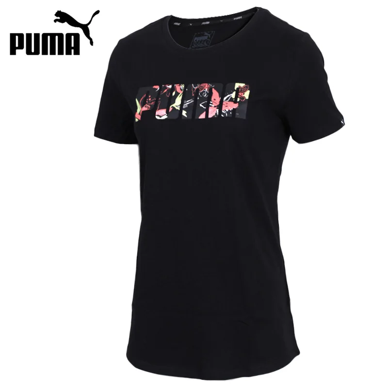 Original New Arrival PUMA FLOWER Logo Tee Women's T-shirts short sleeve Sportswear | Спорт и развлечения