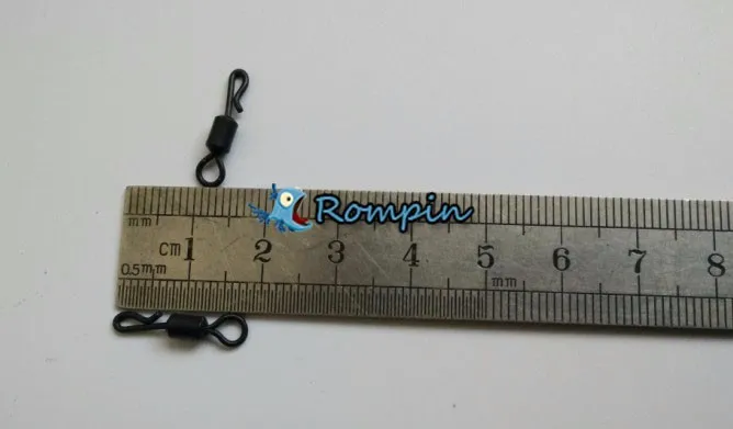 Rompin 20 шт./лот q-образный матовый черный цвет для ловли карпа размер Великобритании 8# быстрая замена поворотный Рыболовный терминал снасти аксессуар