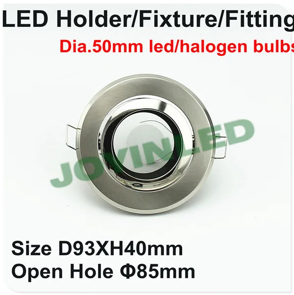 Golden bulb lamp holder LED Ceiling GU10/MR16 spot light fixture/Halogen grille lighting round circle fixtures aluminum | Лампы и