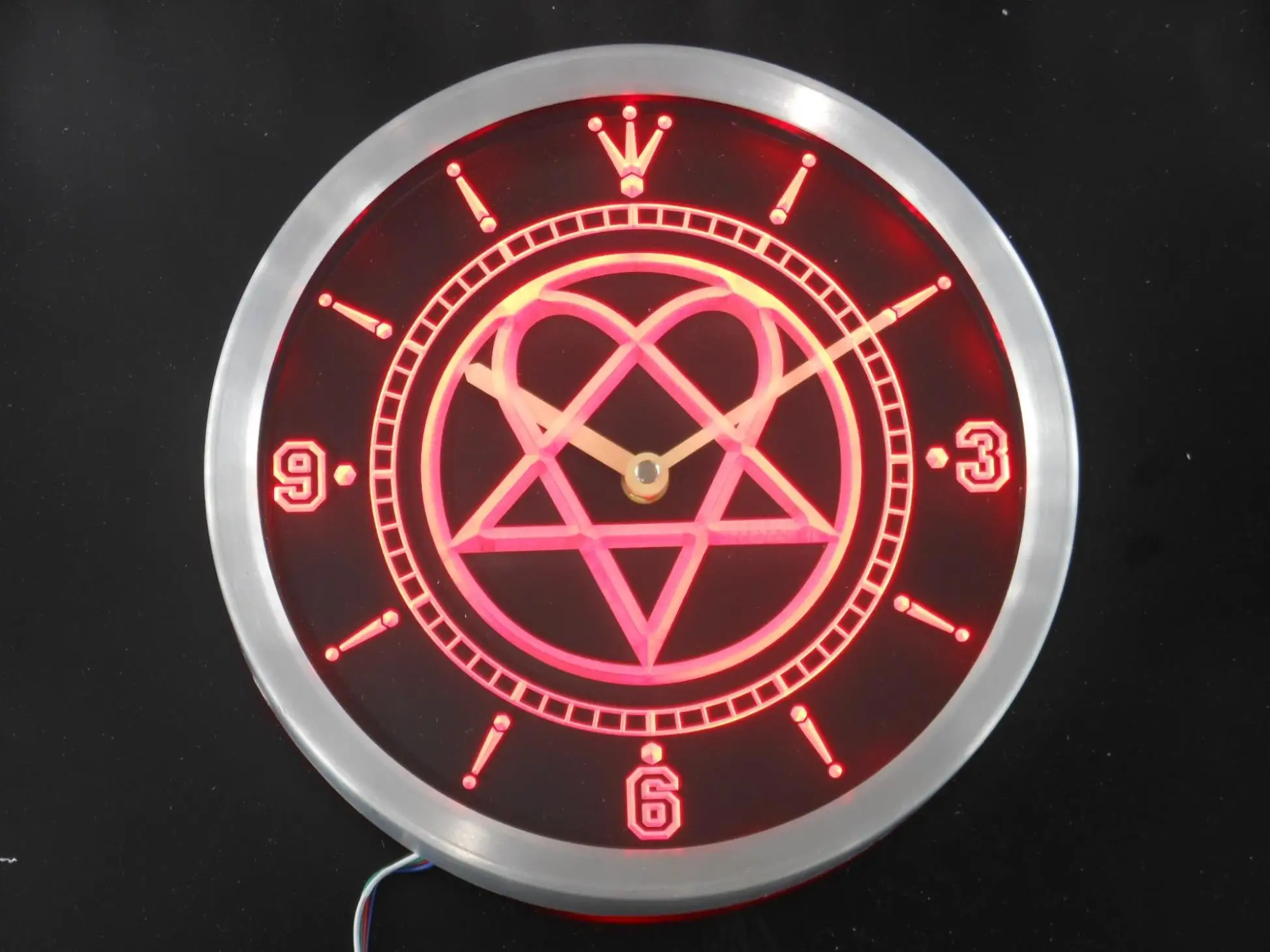 Nc0166 светодиодные настенные часы с неоновыми световыми знаками|wall clock|led wall clockclock