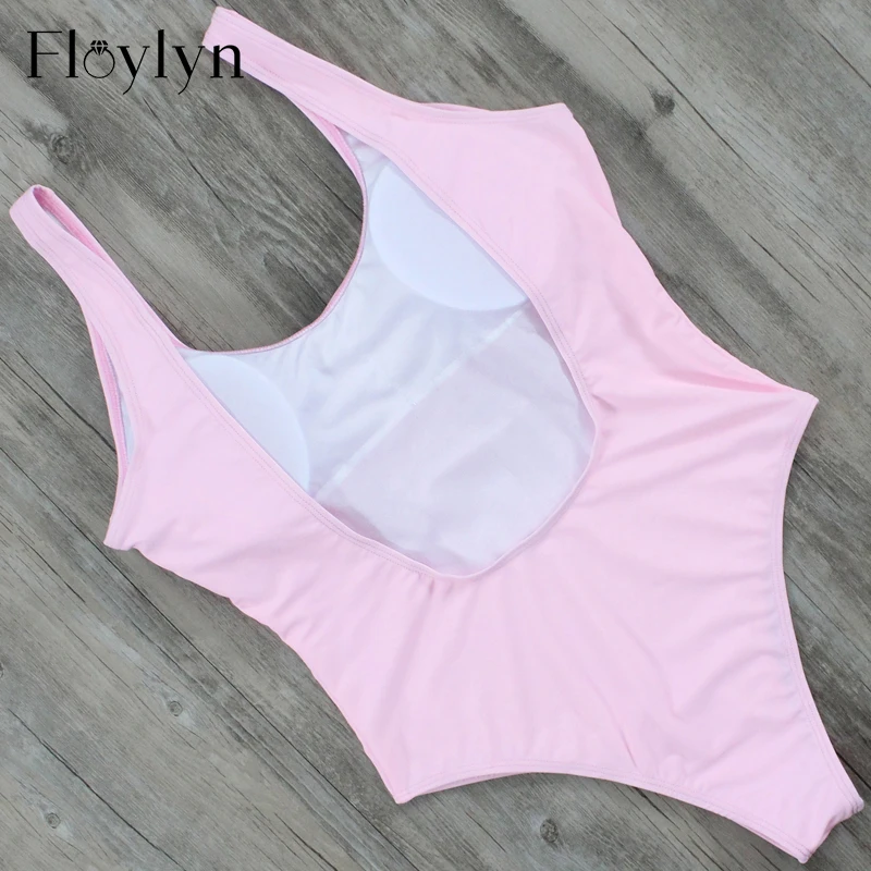 Floylyn Классический женский купальник бикини монокини Цельный с буквенным принтом