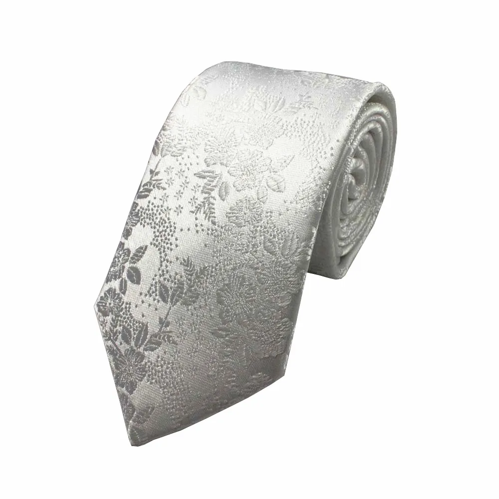 Шелковый галстук GUSLESON для мужчин цветной цветочный мужской 7 см тонкий