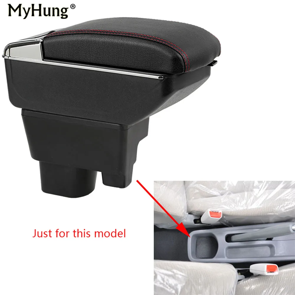 

For Geely MK 2009-2013 Armrest box Central Console Arm Store With Rise and Down Function content box cup holder ashtray Car Auto