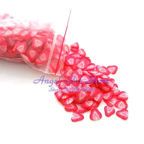 Полимерная глина 3D наклейка для ногтей яблоко банан клубника микс ногтевого