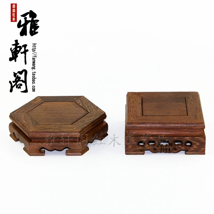 

Wenge hexagonal square cup pad teapot base mahogany wood decoration trays