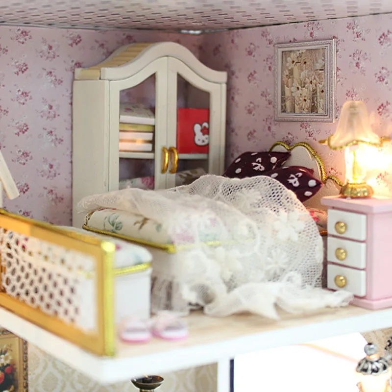 

Doll House Diy miniature 3D Moden Wooden Dollhouse Miniature Wooden Building Model Furniture Model Toys Gifts 13837