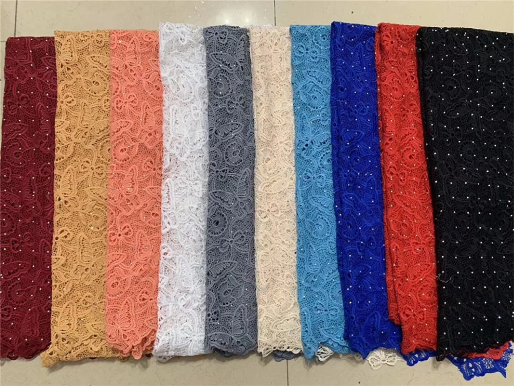 Африканская чистая кружевная ткань с камнями высокое качество бирюзовый