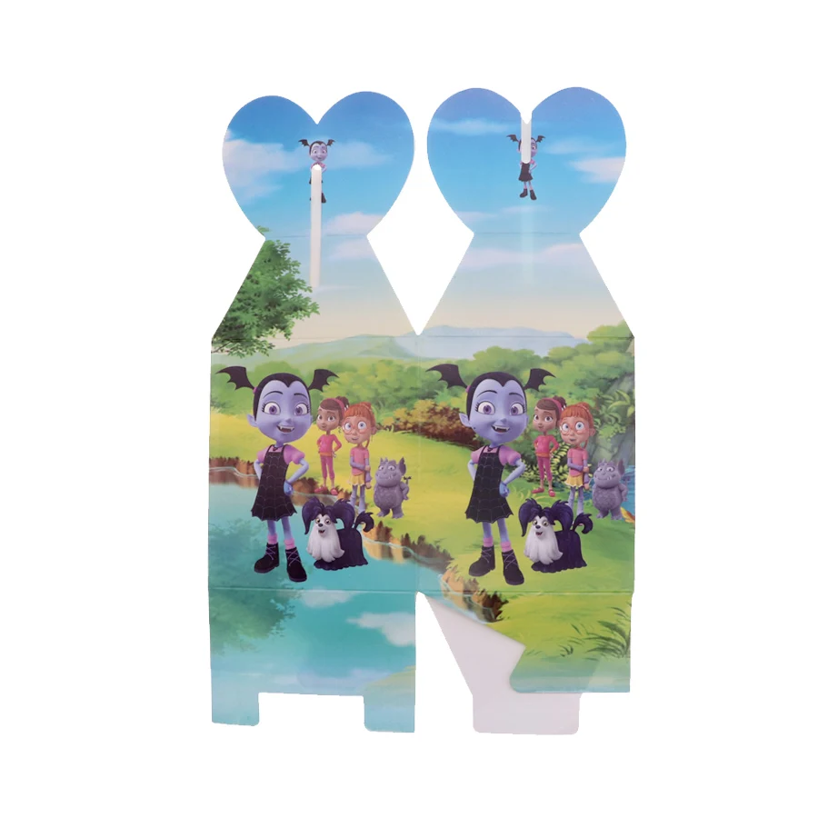 6 шт./партия Vampirina тема для девочек одноразовая коробка конфет День рождения, детский душ тема столовая посуда все для праздника