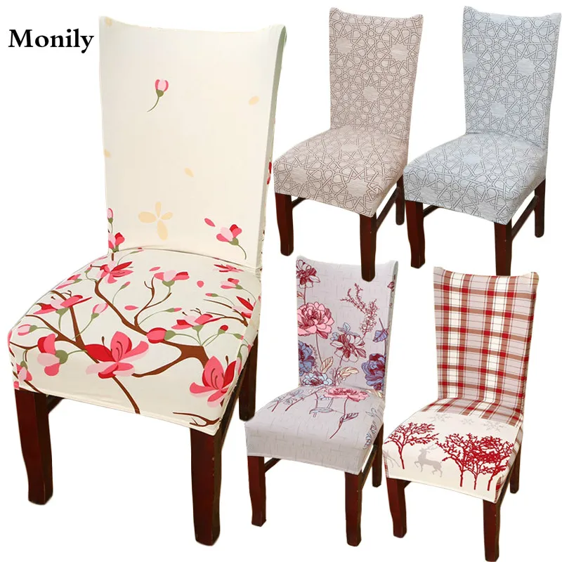 Monily цветочный чехол для обеденного стула простой полосатый горошек анти-грязный