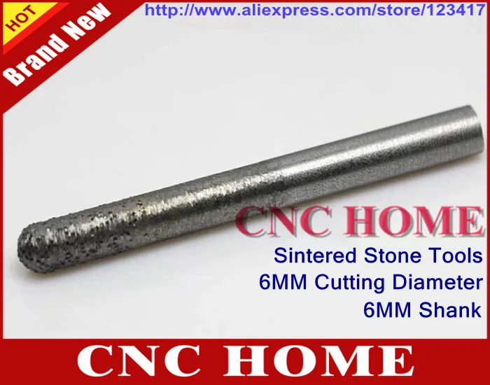 5 шт. 6 мм шариковая концевая фреза спеченные алмазные гравировальные инструменты