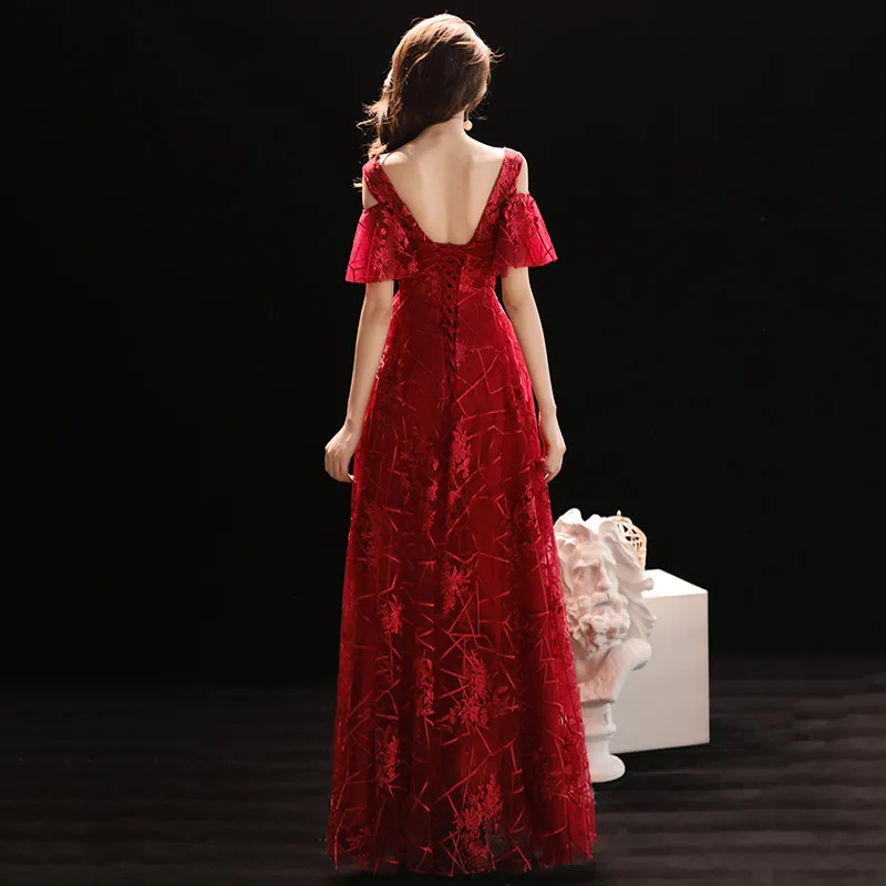 Robe De Soiree вечернее платье Длинные Кружевные фатиновые праздничные платья с