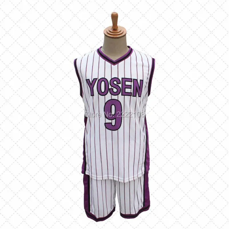 Костюмы для косплея Аниме Kuroko no Basuke Yosen School #9 костюм мурасакибара атсуши