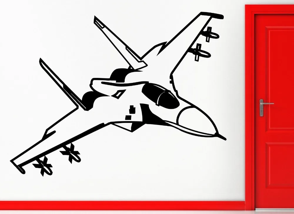 Борьба Jet Air Force самолет Декор настенные наклейки виниловые в виде Фотообоев c