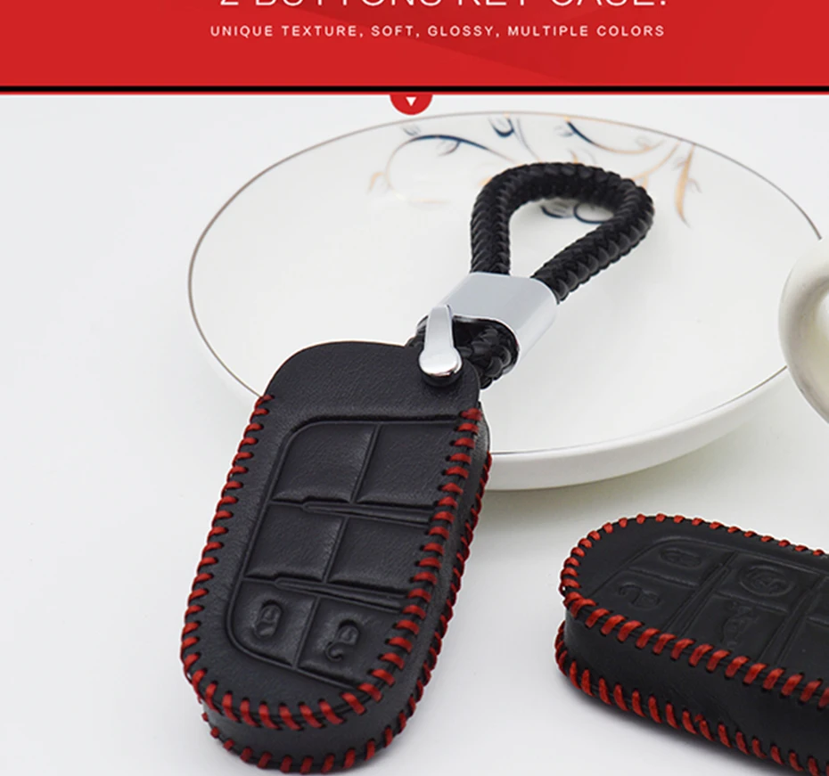 Кожаный чехол для ключей для автомобиля Dodge Ram 1500 Journey charger Dart Challenger Durango Key Holder для Fiat Grand Punto 500 Stilo