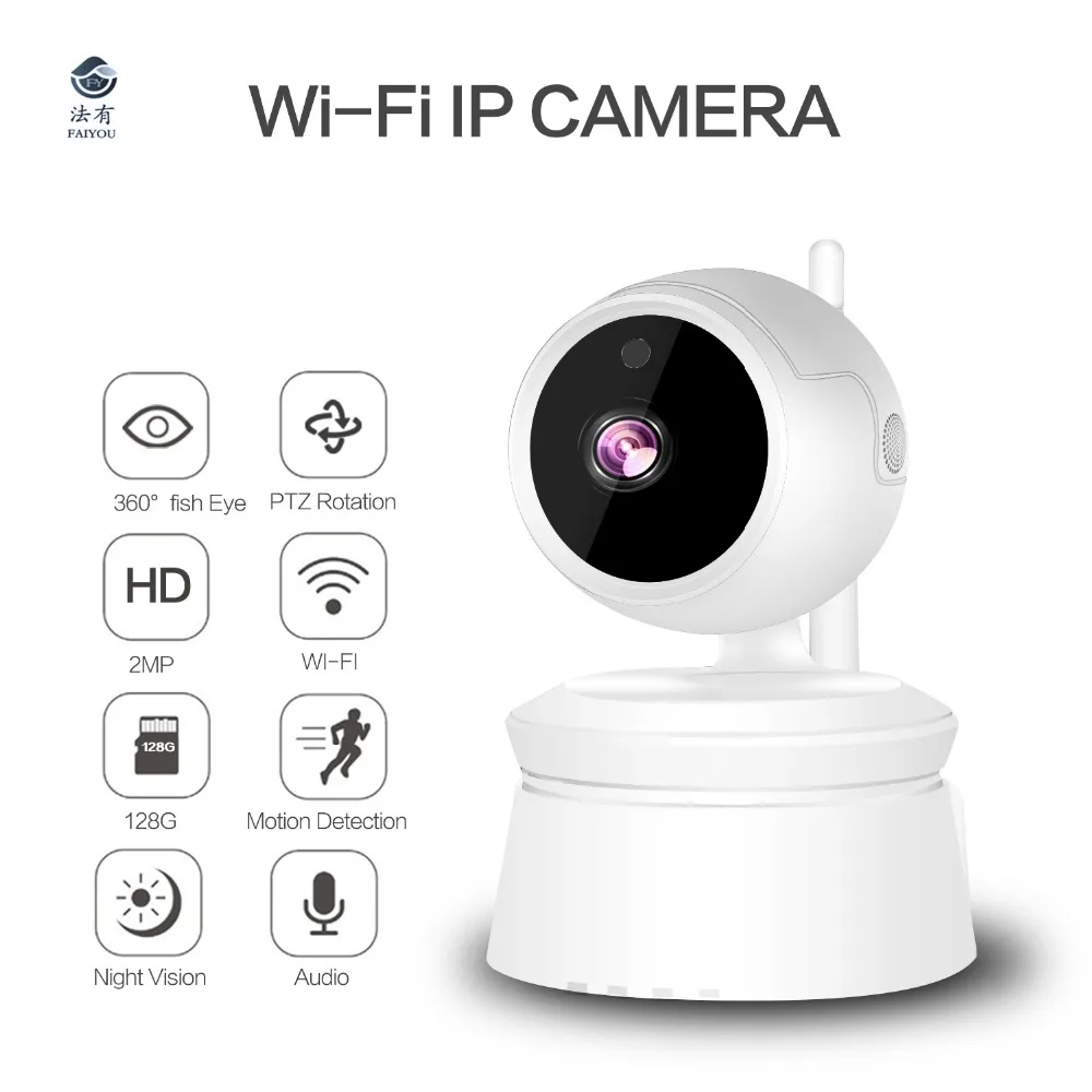 360 градусов Беспроводной IP WI-FI Камера 1080 P H.264 CCTV HD 2MP P2P камера ИК Ночное видение