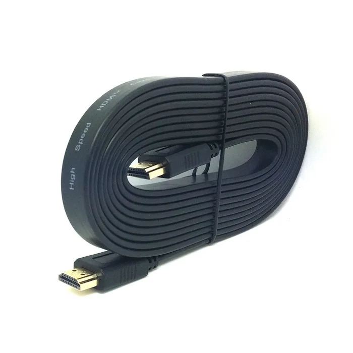 HDMI 3D 1.4 Male to Flat Slim HDTV 1080p Video Audio Cable 1.5m 5ft Black with ethernet function | Компьютеры и офис