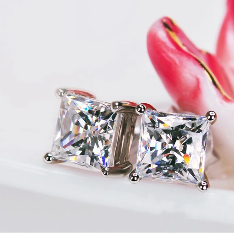 Женские серьги-гвоздики в виде принцессы из серебра 925 пробы | Украшения и