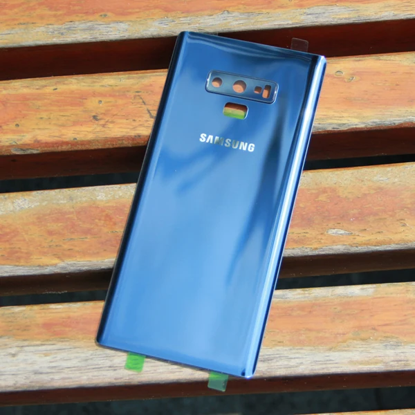Samsung телефон стекло задняя крышка батареи для samsung Galaxy Note9 Note 9 N9600 SM-N9600 N960F Корпус задняя крышка чехол - Цвет: Blue
