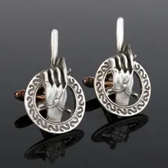 3 style silver Винтажный роскошный фильм Игра престолов Старк голова Волка 3D голова льва запонки рука короля мужские рубашки запонки Свадебная вечеринка - Окраска металла: 3 style silver