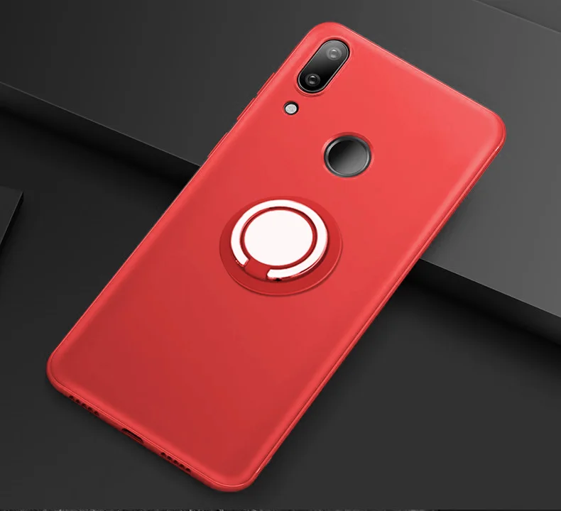 Xiaomi Redmi Note 7 Чехол редми 7 Случаи Силиконовый тонкий кольцо держатель матовая ТПУ Мягкая Защитная крышка для Redmi Note 7 принципиально Coque