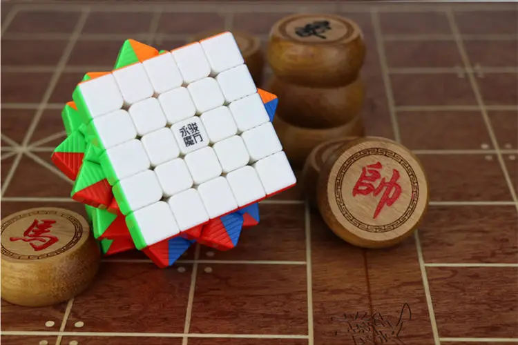 Moyu YJ Yuchuang 2 м Магнитный магический куб без наклеек профессиональный 5x5x5 Магниты головоломка скорость часы-кольцо с крышкой игрушки для детей