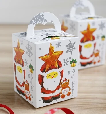 

Free shipping Christmas 1 piece cupcake box apple package cup cake decoration packing boxes gift favors party supplies