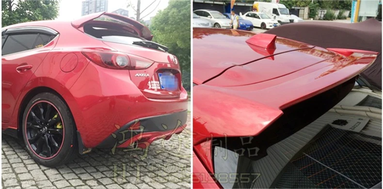 Автомобильные Спойлеры для Mazda 3 AXELA хэтчбек- заднее крыло из углеродного волокна ABS смолы спойлер высокое качество автомобильные аксессуары