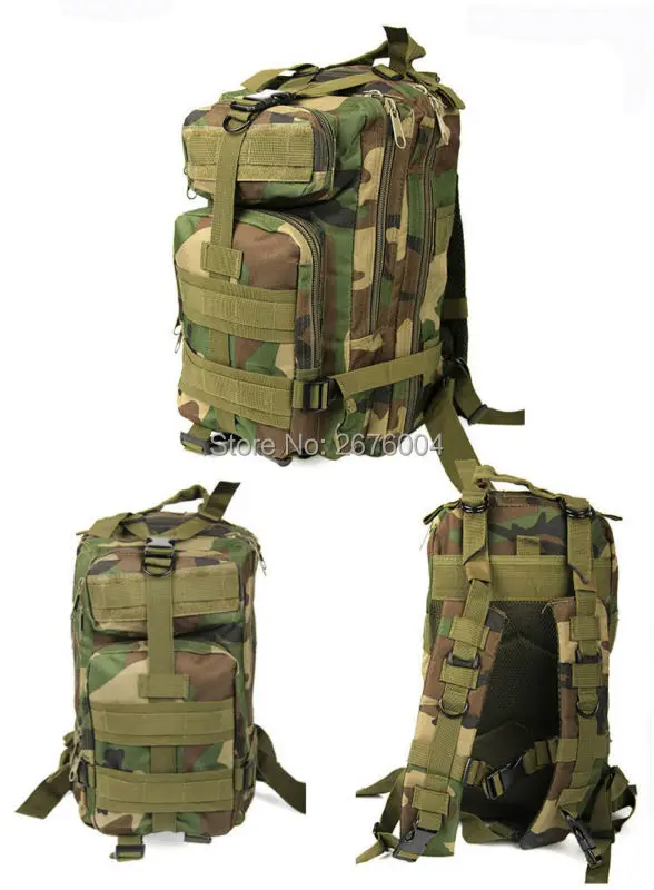 Tactical Molle 3P Assault Backpack Outdoor Sports Military Camping Hiking Climbing Rucksack Trekking Hunting Bag