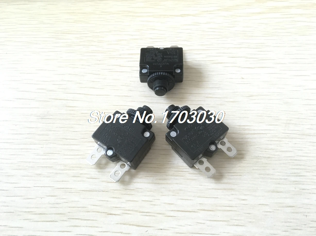 

20 шт 15а Ампер Кнопка сброса предохранитель тепловой предохранитель перегрузки