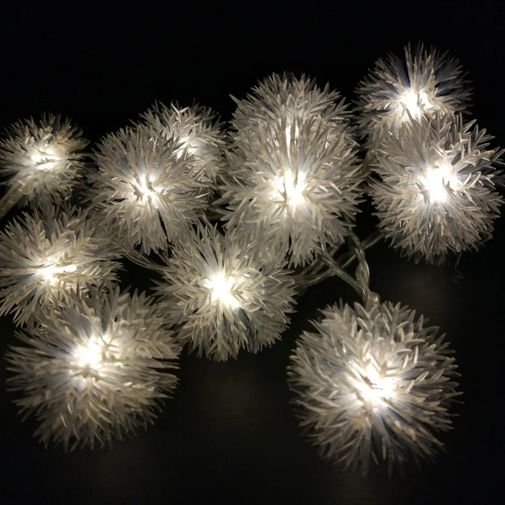 YIYANG хлопья 3 м 30LED праздник снежный ком светодиодные гирлянды AA батарея событие