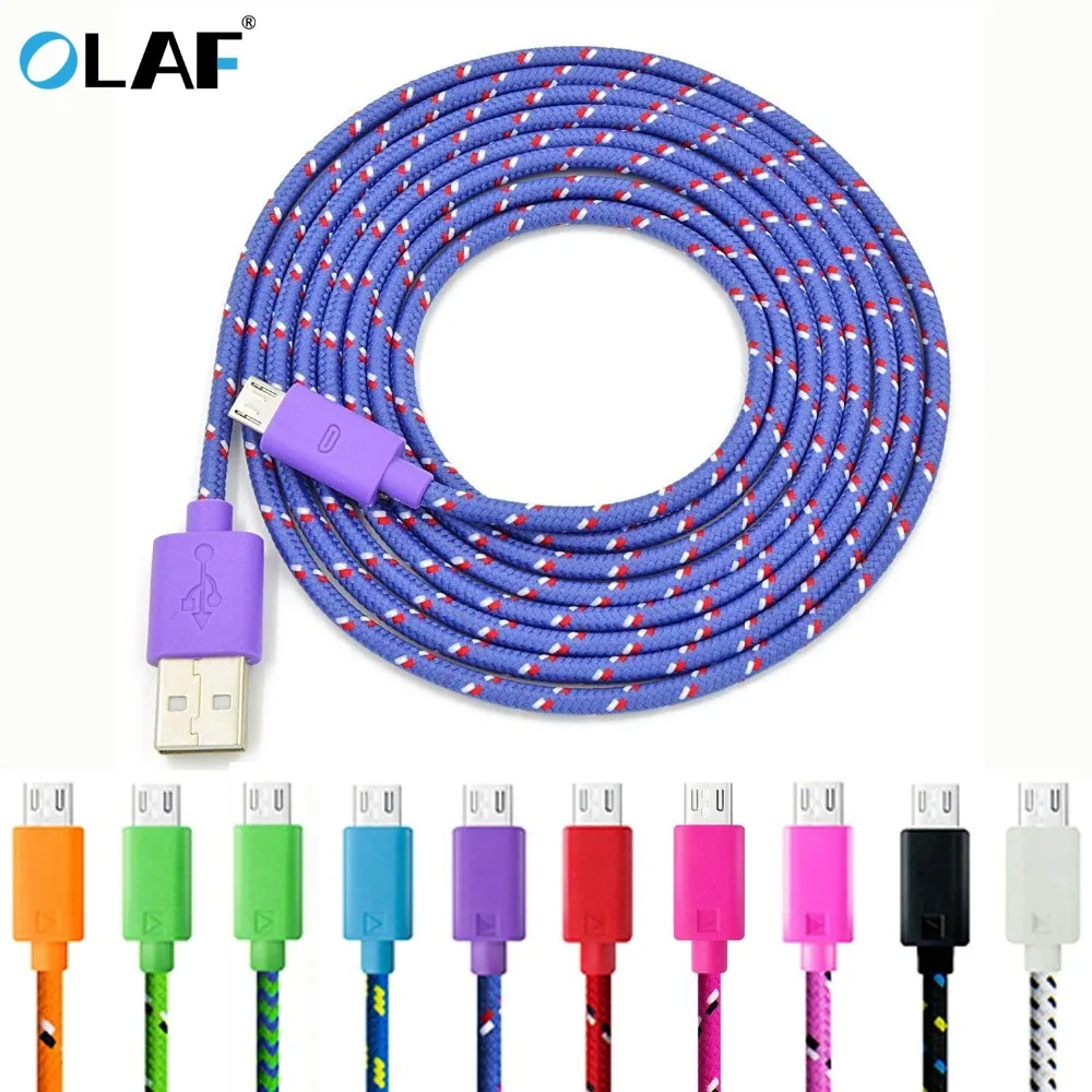Кабель Micro USB OLAF 1 м/2 м/3 м быстрая зарядка мобильный телефон зарядное устройство