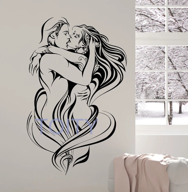 Vinyl Wall Decal Love Sexy Woman Man Passion Stickers Home Room Interior Design Art Murals Teen Decor H88cm x W57cm | Дом и сад