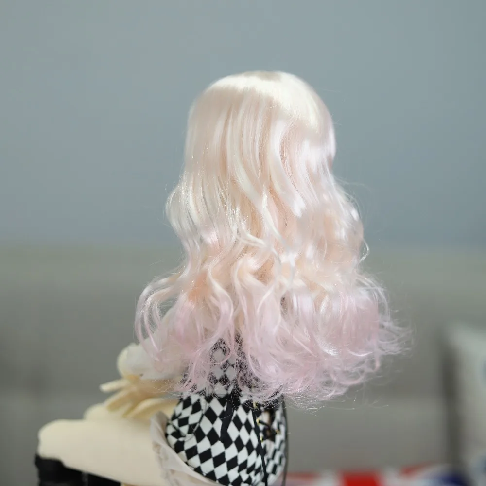 

Gradient color BJD wigs with air bangs soft wigs princess wigs for 1/4 1/3 BJD DD SD doll accessories soft long doll hairs