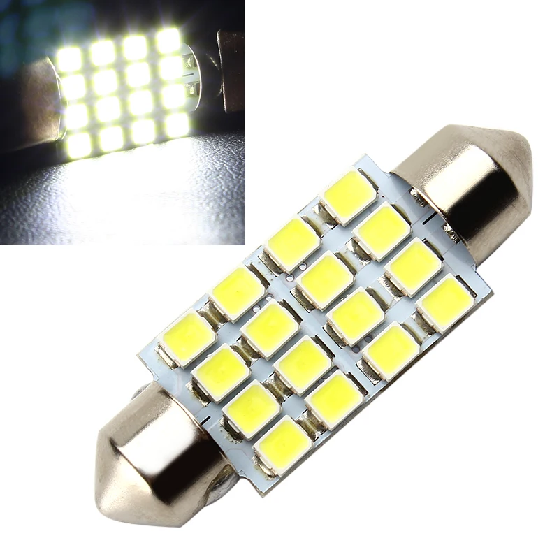 ITimo 3528 машина для чтения светильник AC/DC 12V 39 мм 16SMD Купол номерного знака