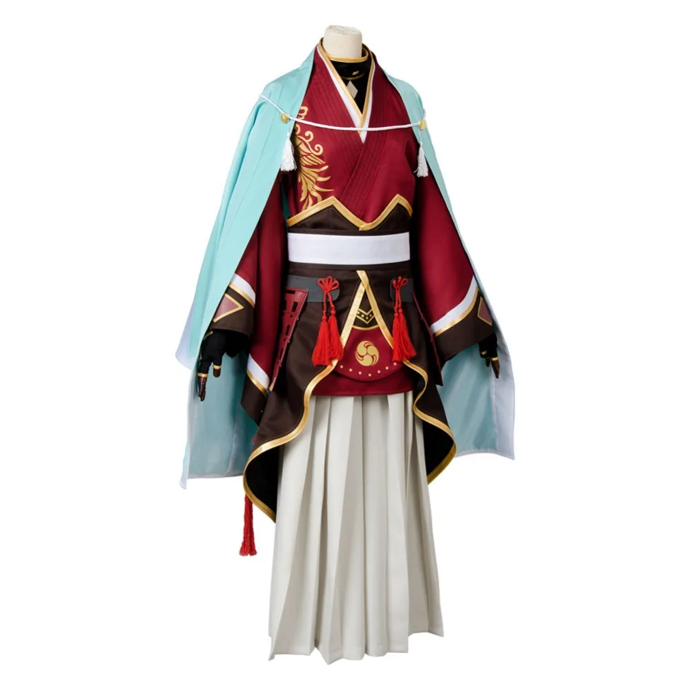 Косплей Touken Ranbu Online Izuminokami Kanesada Костюм Полный комплект Самурайское Кимоно костюмы
