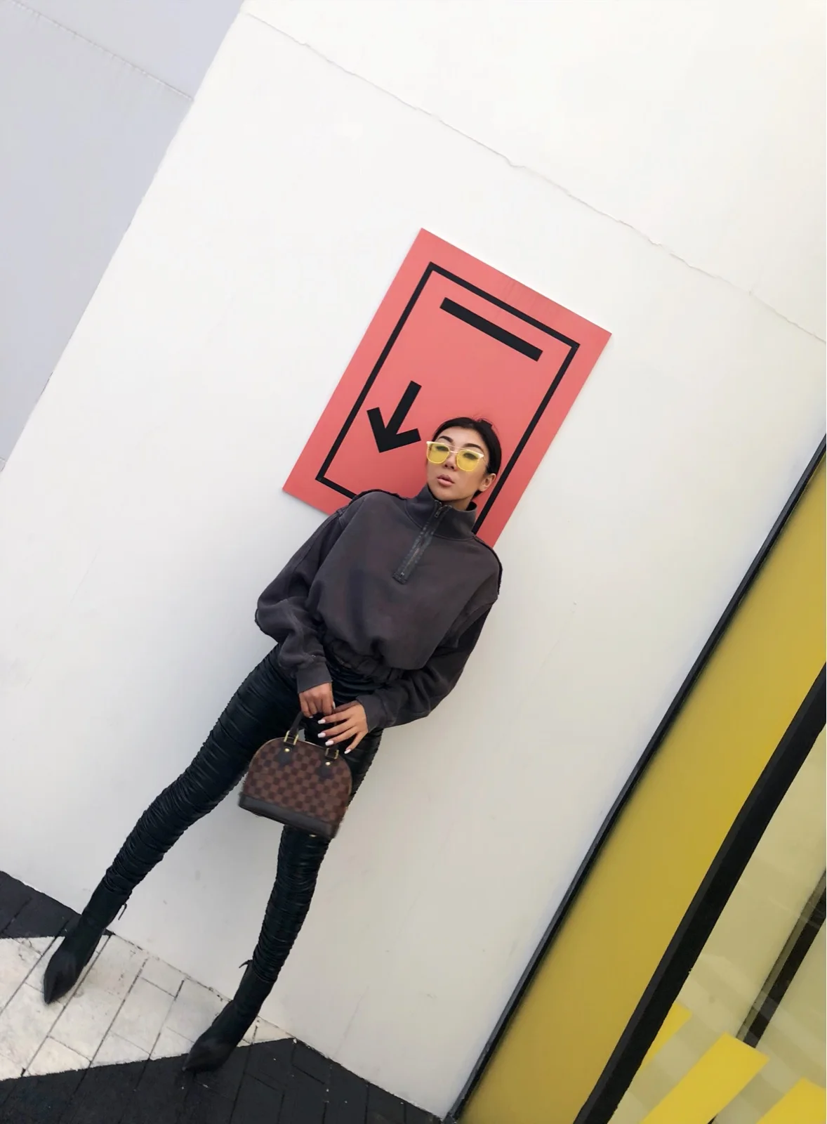 2020 Vadim Promotion Faux Leather Regular Pleated New Women's Trousers Street Dress Full Pleats Large Elastic Pu Pants Women