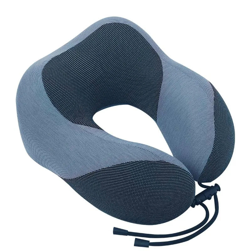 1 Memory Foam U-Shape Neck Pillows Soft Slow Rebound Space Travel Pillow Solid Neck Cervical Healthcare Bedding - Цвет: 1