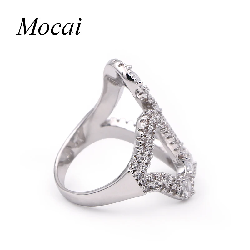 Женские кольца с буквами Mochai простые из фианита ювелирные изделия ZK40|brand rings for