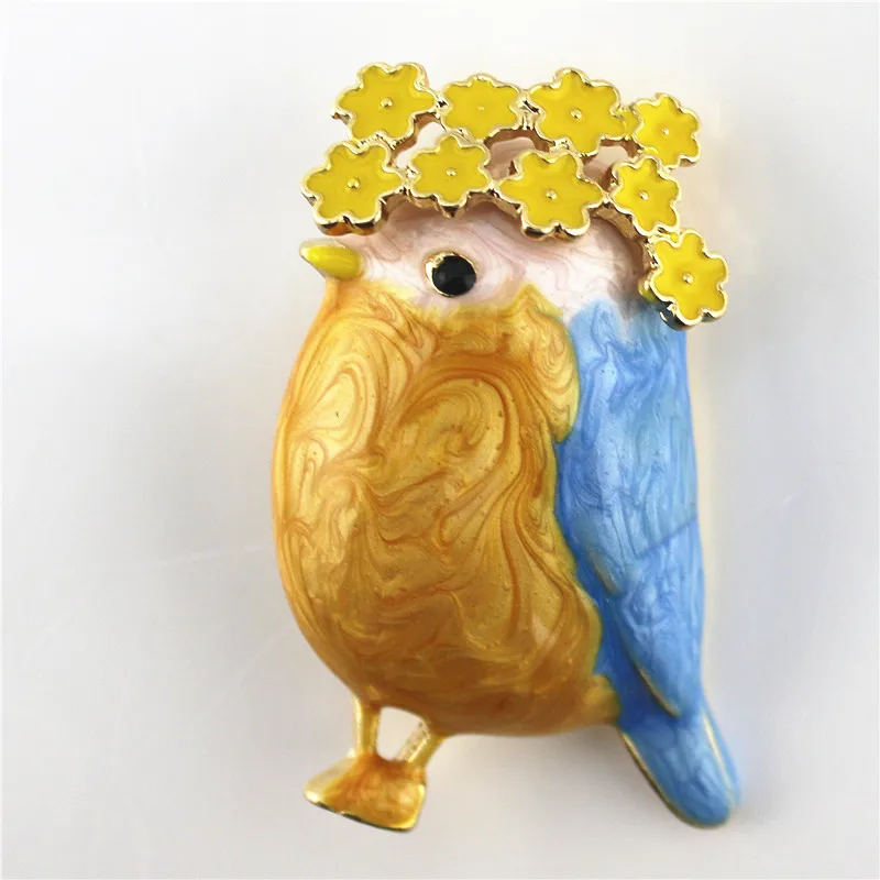 2019 Новая Гирлянда птица моды дизайн эмаль темпераментная брошь пальто падения