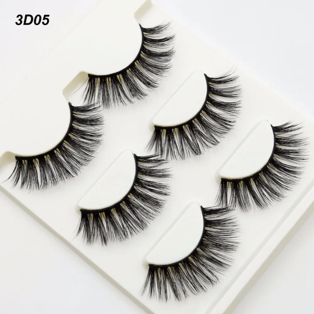 

3pairs 5pairs 3D False Eyelashes Messy Cross Thick Natural Fake Eye Lashes Professional Makeup Bigeye Long False Eye Lashes 3D05