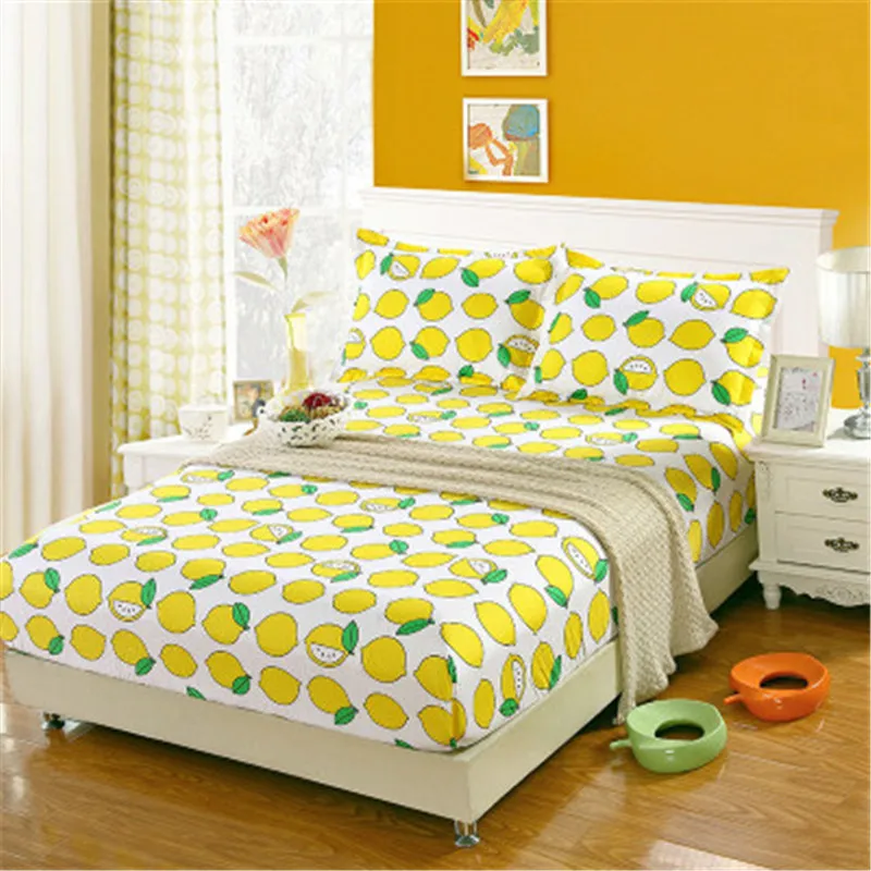 Quilt Cover Bed Set With Pillowcases Microfiber Fabric Fitted Sheet 3Piece Beding Sets New Printing Mattress | Дом и сад